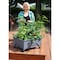 Emsco Group Raised Bed Grow Box, Self Watering and Improved Aeration, Mobile Unit with Casters, Slate 2346-1HD - alternate 3